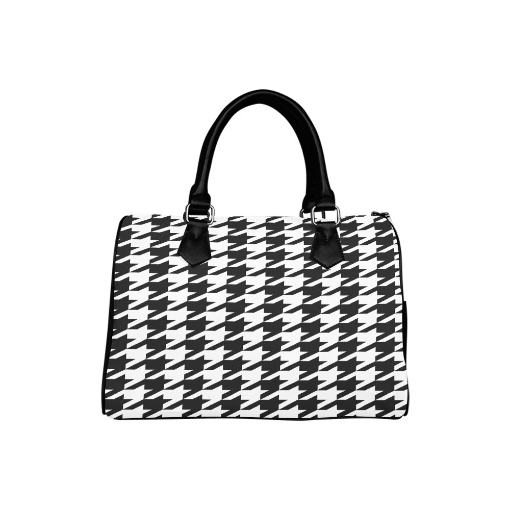 Elegante Canvas-Handtasche mit Hahnentritt-Muster – Modell 1621