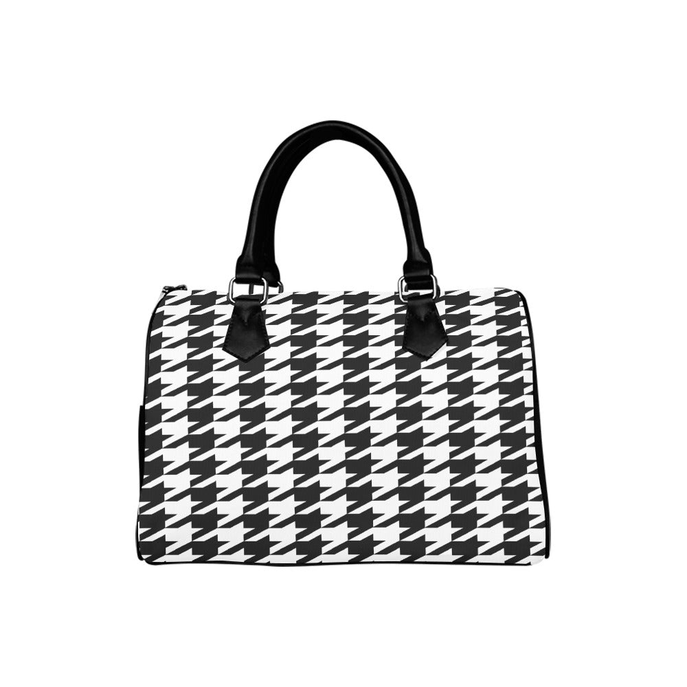 Elegante Canvas-Handtasche mit Hahnentritt-Muster – Modell 1621