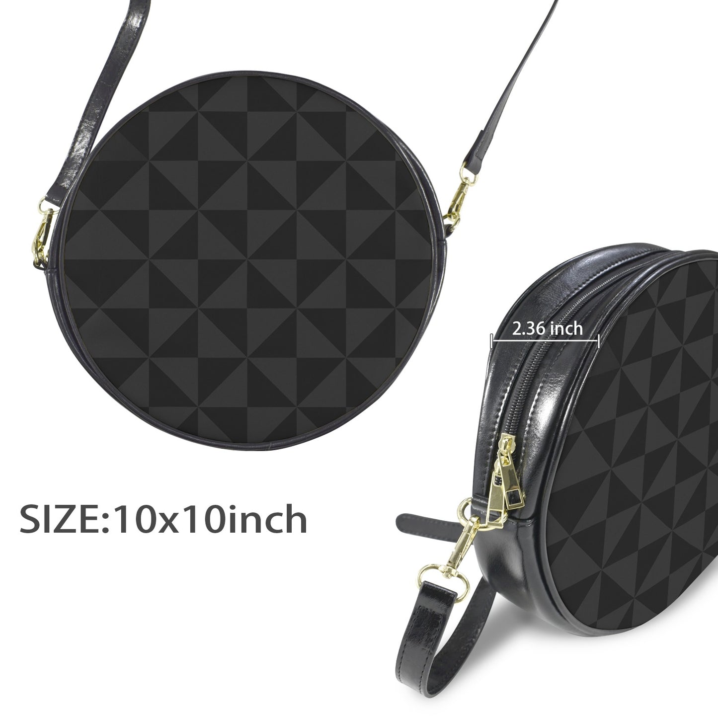 Runde Messenger Bag – große Umhängetasche (Modell 1647)