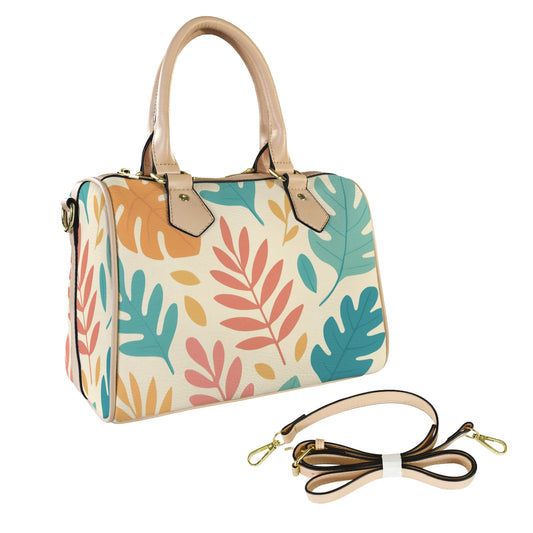 Mini-Reisetasche mit abnehmbarem Schulterriemen und Khaki-Griffen