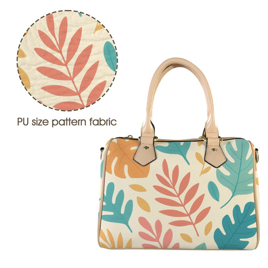 Mini-Reisetasche mit abnehmbarem Schulterriemen und Khaki-Griffen